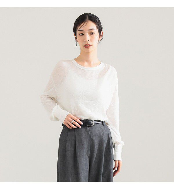 Demi-Luxe BEAMS 「コットン ナイロン デニット プルオーバー」|ニット・セーター|