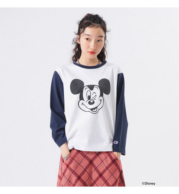 BEAMSBOY「【別注】Champion / ミッキーマウス / フットボール Tシャツ」|Tシャツ・カットソー|