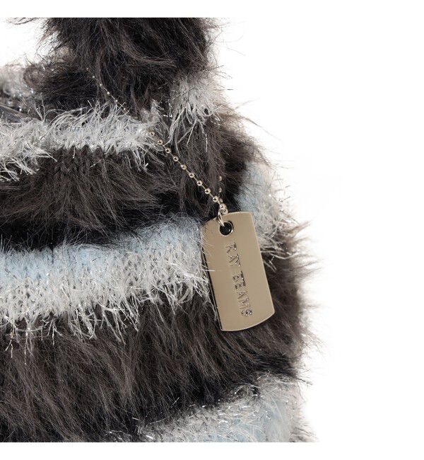 Ray BEAMS 「シャギー ボーダー ニット バッグ」|ハンドバッグ|