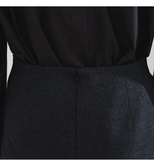 Demi-Luxe BEAMS 「ウール ジャージ リボン スカート」|スカート|