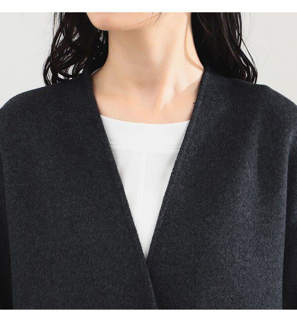 Demi-Luxe BEAMS 「リバー Vネック ロングコート」|ダッフルコート|