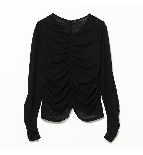 Ray BEAMS 「シャーリング ギャザー カーディガン」|カーディガン|