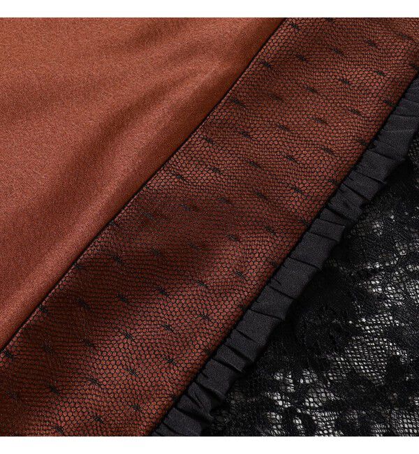 Ray BEAMS 「サテン レースキリカエ タイト スカート」|スカート|