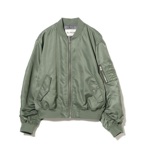 Ray BEAMS 「ギャザー アーム MA-1」|ブルゾン・スタジャン|