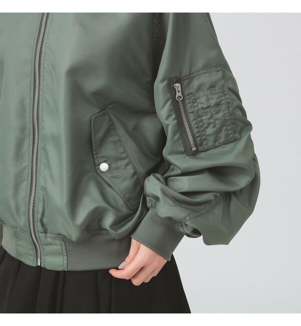 Ray BEAMS 「ギャザー アーム MA-1」|ブルゾン・スタジャン|
