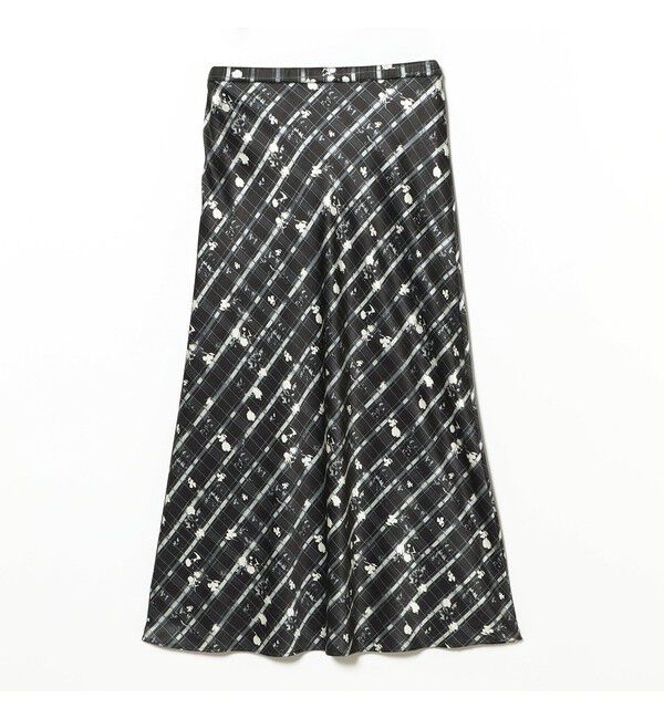 Ray BEAMS 「チェック フラワー プリント タイト スカート」|スカート|