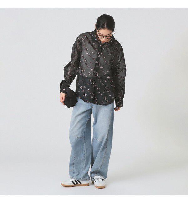 Ray BEAMS 「シアー フラワー ジャカード シャツ」|シャツ・ブラウス|