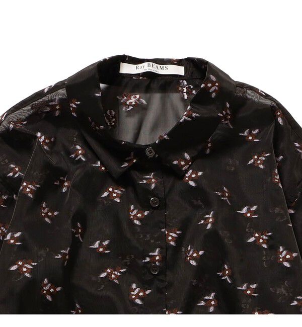Ray BEAMS 「シアー フラワー ジャカード シャツ」|シャツ・ブラウス|