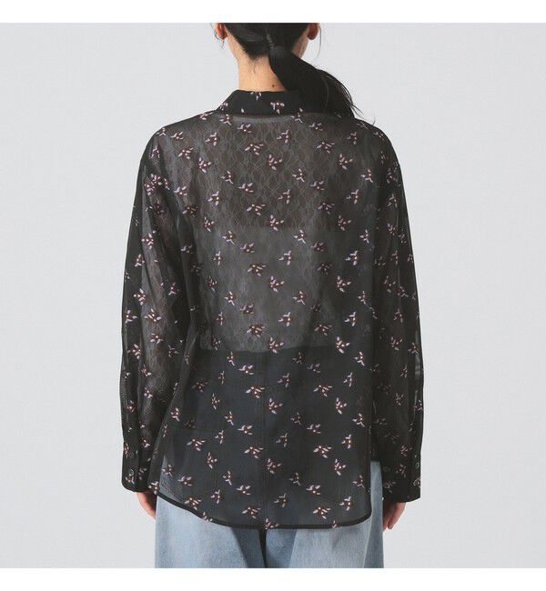 Ray BEAMS 「シアー フラワー ジャカード シャツ」|シャツ・ブラウス|