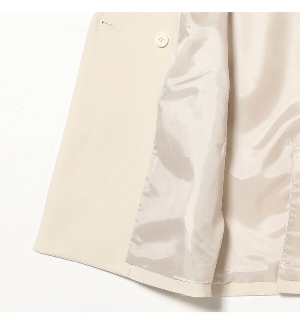 Demi-Luxe BEAMS 「	ラペルレス 2ボタン ジレ」|ダウン|