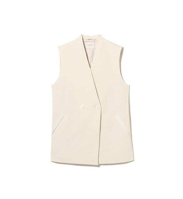 Demi-Luxe BEAMS 「	ラペルレス 2ボタン ジレ」|ダウン|