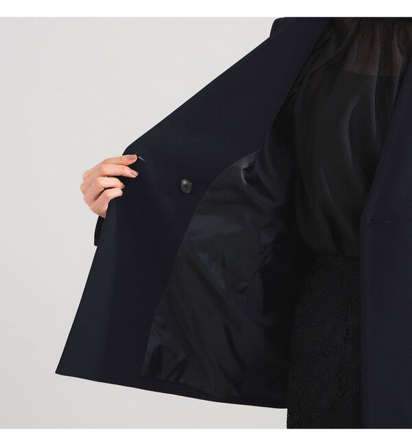 Demi-Luxe BEAMS 「	ラペルレス 2ボタン ジレ」|ダウン|