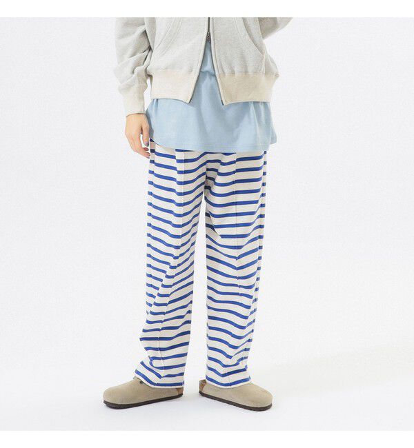 BEAMSBOY「ジャージー イージー パンツ」|チノ|OFF/BLUE