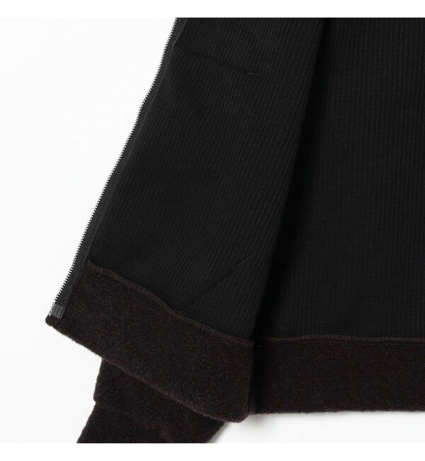 BEAMS「ワイドショートフィット スライバー フルジップ フーディ」|ブルゾン・スタジャン|