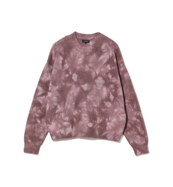 BEAMS「5ゲージ ガーメントダイ クルーネックニット」|ニット・セーター|DUSTY_PINK