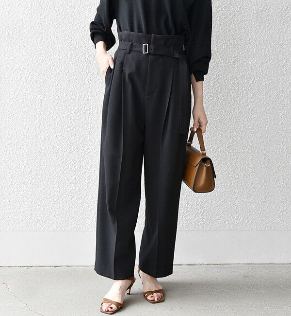 SHIPS any「SHIPS any:〈洗濯機可能〉ハイウエスト センタープレス ロング パンツ」|その他|