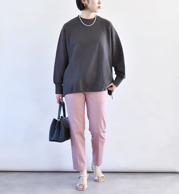 quaranciel「quaranciel:〈洗濯機可能〉コットン サテン スリム テーパード パンツ」|その他|