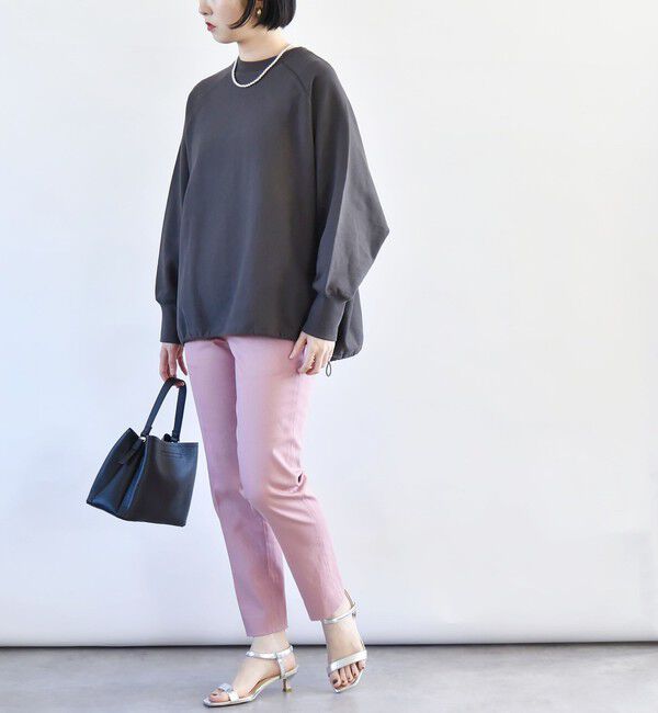 quaranciel「quaranciel:〈洗濯機可能〉コットン サテン スリム テーパード パンツ」|その他|