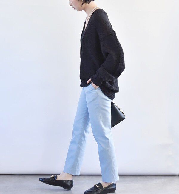 quaranciel「quaranciel:〈洗濯機可能〉コットン サテン スリム テーパード パンツ」|その他|