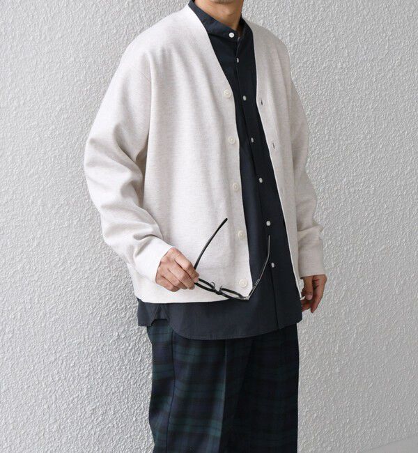 SHIPS any「SHIPS any: 〈手洗い可能〉 ハーフミラノリブ Vネック ニット カーディガン◇」|カーディガン|ナチュラル