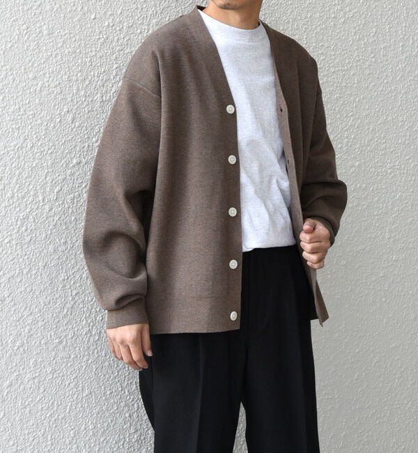 SHIPS any「SHIPS any: 〈手洗い可能〉 ハーフミラノリブ Vネック ニット カーディガン◇」|カーディガン|