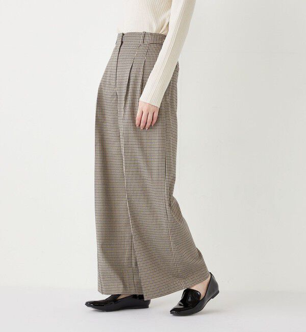 SHIPS Colors 「SHIPS Colors:〈手洗い可能〉 起毛 チェック サイドボタン ワイドパンツ」|その他|