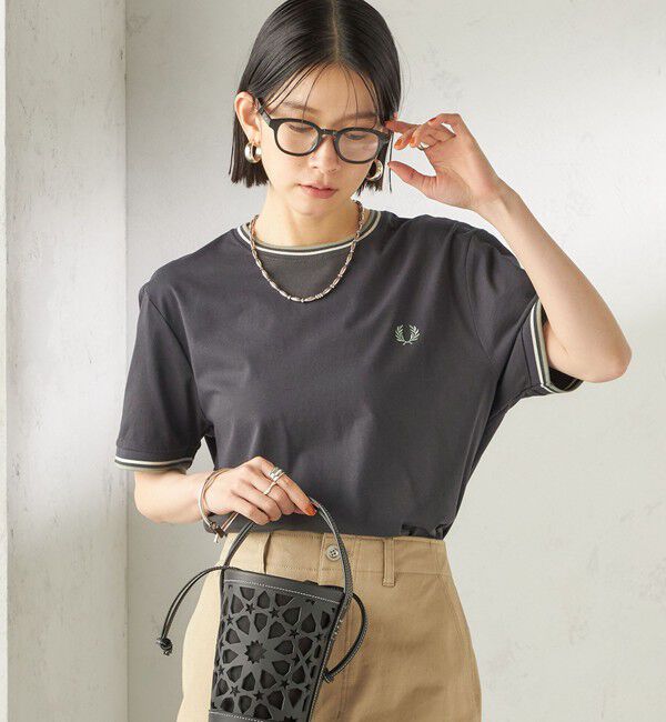 SHIPS for women「《一部追加予約》FRED PERRY:M1588 TWIN TIPPED TEE」|Tシャツ・カットソー|