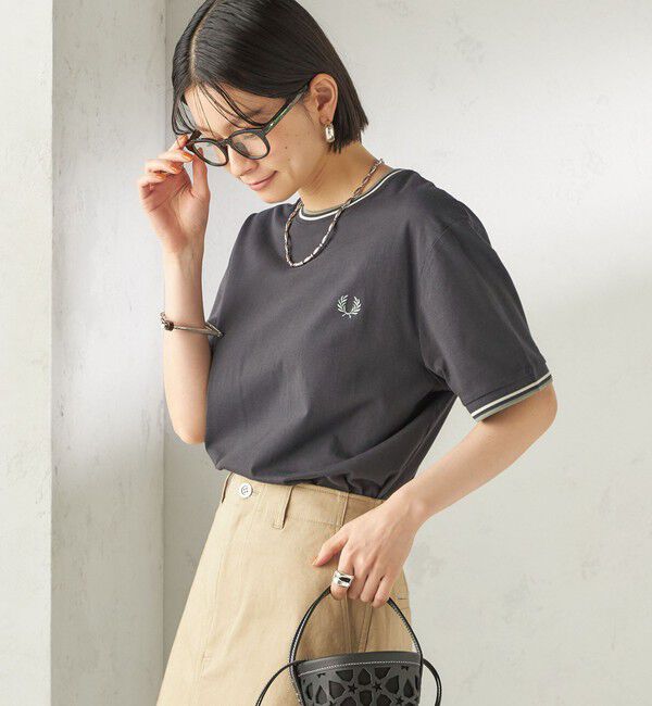 SHIPS for women「《一部追加予約》FRED PERRY:M1588 TWIN TIPPED TEE」|Tシャツ・カットソー|