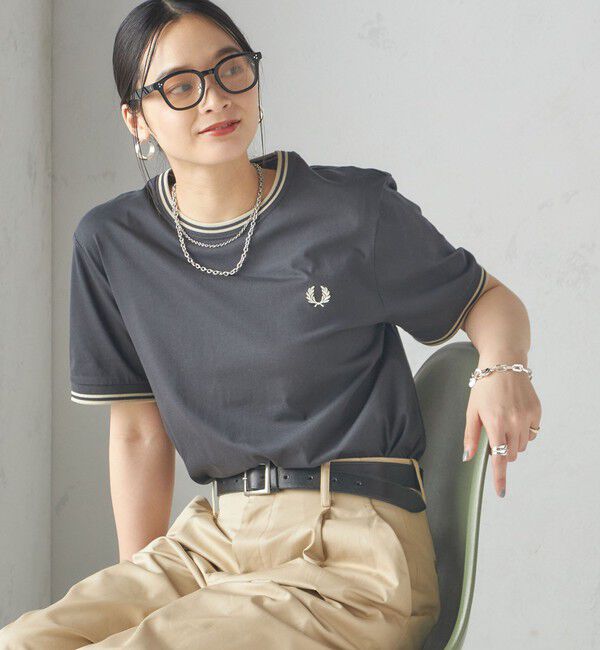 SHIPS for women「《一部追加予約》FRED PERRY:M1588 TWIN TIPPED TEE」|Tシャツ・カットソー|