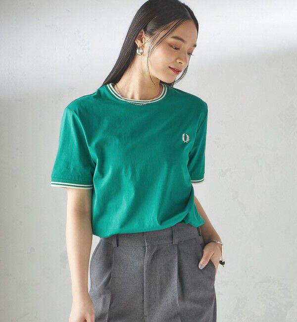 SHIPS for women「《一部追加予約》FRED PERRY:M1588 TWIN TIPPED TEE」|Tシャツ・カットソー|