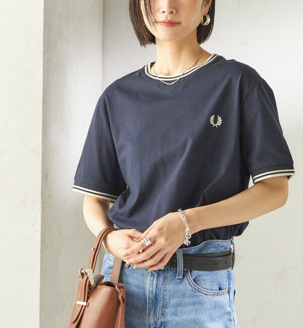 SHIPS for women「《一部追加予約》FRED PERRY:M1588 TWIN TIPPED TEE」|Tシャツ・カットソー|コバルトブルー