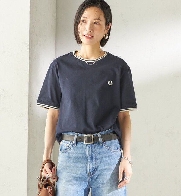 SHIPS for women「《一部追加予約》FRED PERRY:M1588 TWIN TIPPED TEE」|Tシャツ・カットソー|