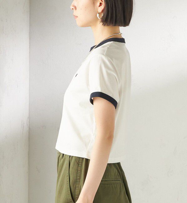 SHIPS for women「《一部追加予約》FRED PERRY:G9163 CROPPED RINGER TEE」|Tシャツ・カットソー|