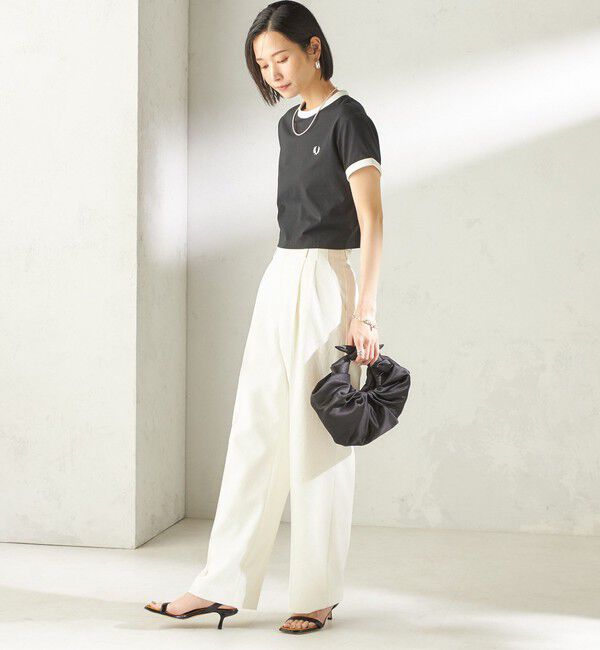 SHIPS for women「《一部追加予約》FRED PERRY:G9163 CROPPED RINGER TEE」|Tシャツ・カットソー|