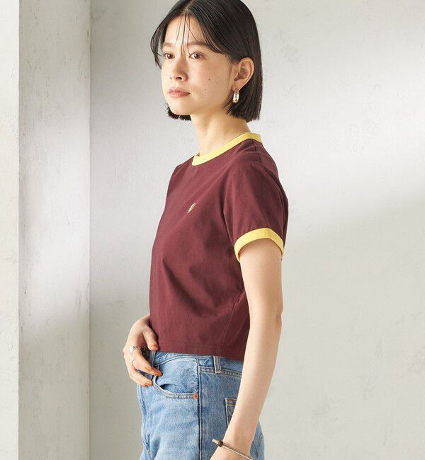 SHIPS for women「《一部追加予約》FRED PERRY:G9163 CROPPED RINGER TEE」|Tシャツ・カットソー|