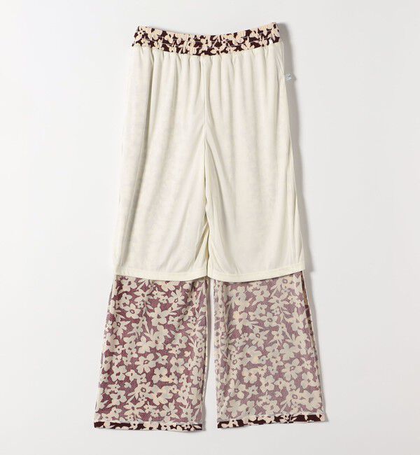SHIPS any「SHIPS any:〈洗濯機可能〉フラワー ポリエステル ベロア ワイド イージー パンツ」|その他|