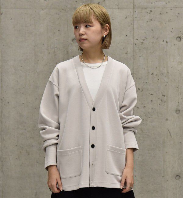 SHIPS「City Ambient Products: Wフェイス カノコ Vネック カーディガン」|カーディガン|