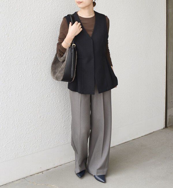 SHIPS Colors 「SHIPS Colors:〈手洗い可能〉ウールライクイージーワイドパンツ2（セットアップ対応可能）◇」|その他|