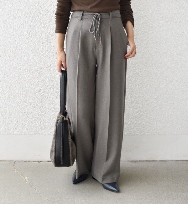 SHIPS Colors 「SHIPS Colors:〈手洗い可能〉ウールライクイージーワイドパンツ2（セットアップ対応可能）◇」|その他|