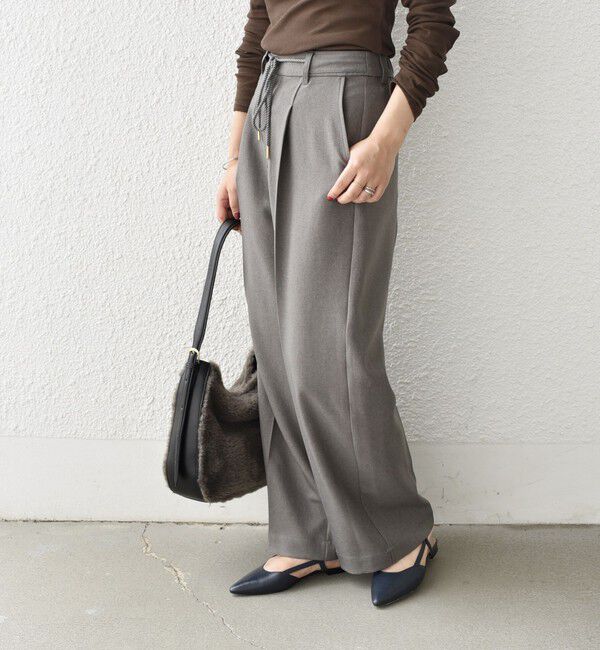 SHIPS Colors 「SHIPS Colors:〈手洗い可能〉ウールライクイージーワイドパンツ2（セットアップ対応可能）◇」|その他|