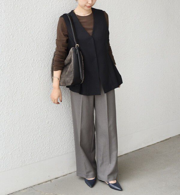 SHIPS Colors 「SHIPS Colors:〈手洗い可能〉ウールライクイージーワイドパンツ2（セットアップ対応可能）◇」|その他|