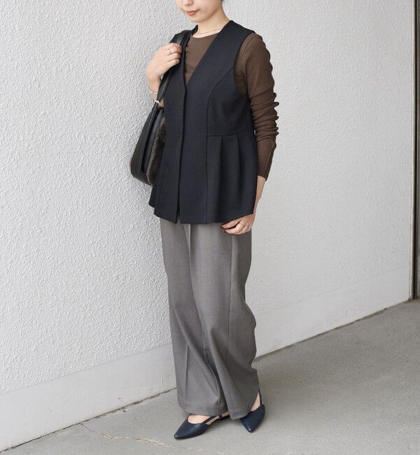 SHIPS Colors 「SHIPS Colors:〈手洗い可能〉ウールライクイージーワイドパンツ2（セットアップ対応可能）◇」|その他|