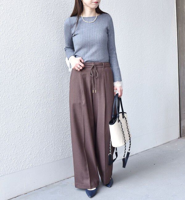 SHIPS Colors 「SHIPS Colors:〈手洗い可能〉ウールライクイージーワイドパンツ2（セットアップ対応可能）◇」|その他|