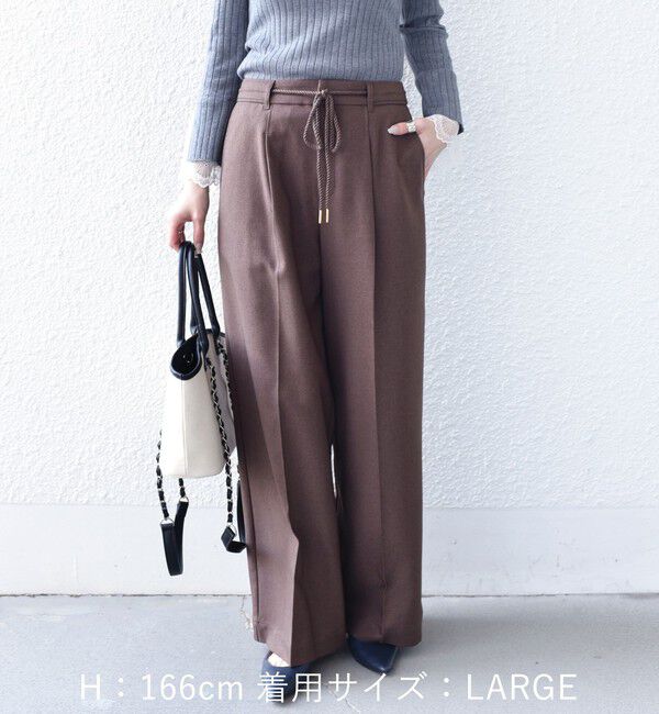 SHIPS Colors 「SHIPS Colors:〈手洗い可能〉ウールライクイージーワイドパンツ2（セットアップ対応可能）◇」|その他|