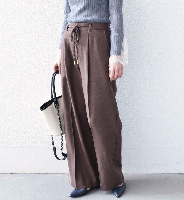 SHIPS Colors 「SHIPS Colors:〈手洗い可能〉ウールライクイージーワイドパンツ2（セットアップ対応可能）◇」|その他|