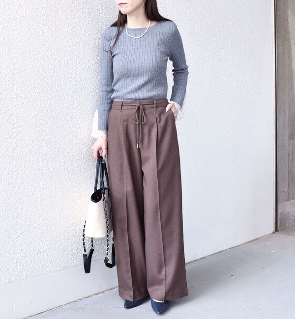 SHIPS Colors 「SHIPS Colors:〈手洗い可能〉ウールライクイージーワイドパンツ2（セットアップ対応可能）◇」|その他|