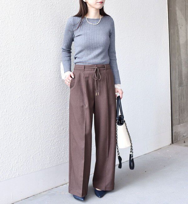 SHIPS Colors 「SHIPS Colors:〈手洗い可能〉ウールライクイージーワイドパンツ2（セットアップ対応可能）◇」|その他|