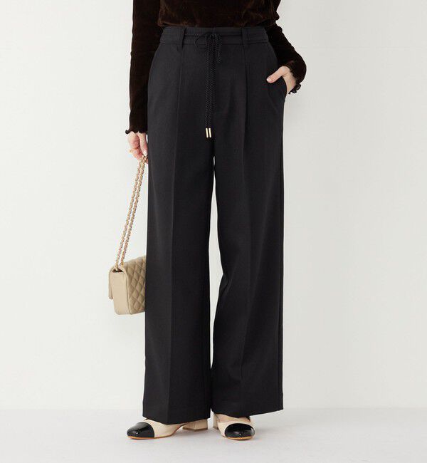 SHIPS Colors 「SHIPS Colors:〈手洗い可能〉ウールライクイージーワイドパンツ2（セットアップ対応可能）◇」|その他|ネイビー