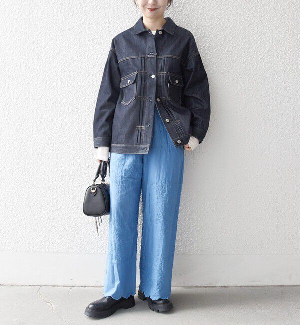 SHIPS any「bon_meur:〈洗濯機可能〉ロゴ エンブロイダリー パッチワーク ワイド パンツ」|その他|