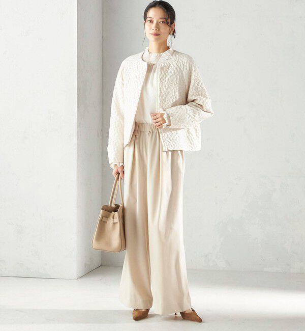 SHIPS for women「《予約》ミニ フラワー ジャカード ブルゾン（セレモニー対応可）」|ブルゾン・スタジャン|